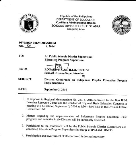 depedbohol memo|Division Memoranda .